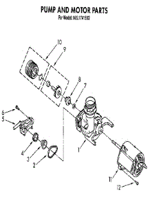 Pump And Motor parts for Kenmore Dishwasher 665.1741592 (6651741592, 665 1741592) from AppliancePartsPros.com
