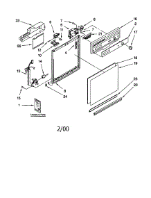 Frame And Console parts for Kenmore Dishwasher 665.17422990 (66517422990, 665 17422990) from AppliancePartsPros.com