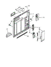 Inner Door parts for Kenmore Dishwasher 665.17422990 (66517422990, 665 17422990) from AppliancePartsPros.com