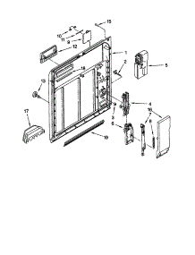 Inner Door parts for Kenmore Dishwasher 665.17425791 (66517425791, 665 17425791) from AppliancePartsPros.com