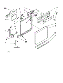 Frame And Console Parts parts for Kenmore Dishwasher 665.17432002 (66517432002, 665 17432002) from AppliancePartsPros.com
