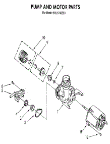 Pump And Motor parts for Kenmore Dishwasher 665.1743590 (6651743590, 665 1743590) from AppliancePartsPros.com