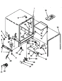 Tub Assembly Parts parts for Kenmore Dishwasher 665.1743591 (6651743591, 665 1743591) from AppliancePartsPros.com