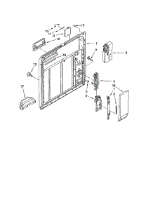 Inner Door parts for Kenmore Dishwasher 665.17439001 (66517439001, 665 17439001) from AppliancePartsPros.com
