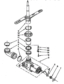 Pump And Spray Arm Parts parts for Kenmore Dishwasher 665.1744990 (6651744990, 665 1744990) from AppliancePartsPros.com