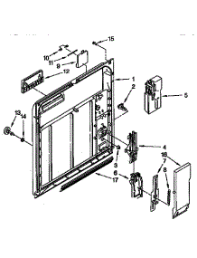 Inner Door Partsv parts for Kenmore Dishwasher 665.1744990 (6651744990, 665 1744990) from AppliancePartsPros.com