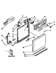 Frame And Console parts for Kenmore Dishwasher 665.1744991 (6651744991, 665 1744991) from AppliancePartsPros.com