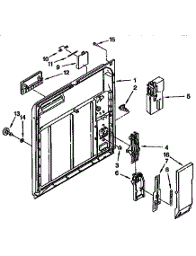 Inner Door parts for Kenmore Dishwasher 665.1744991 (6651744991, 665 1744991) from AppliancePartsPros.com