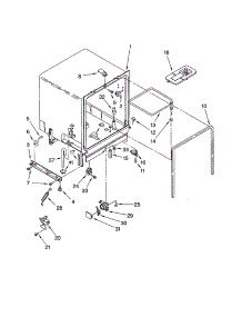 Tub Assembly parts for Kenmore Dishwasher 665.17459000 (66517459000, 665 17459000) from AppliancePartsPros.com