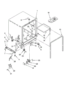 Tub Assembly Parts parts for Kenmore Dishwasher 665.17459001 (66517459001, 665 17459001) from AppliancePartsPros.com