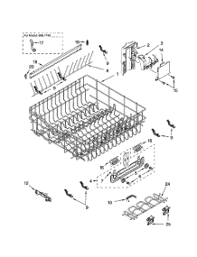 Upper Rack And Track parts for Kenmore Dishwasher 665.17463300 (66517463300, 665 17463300) from AppliancePartsPros.com