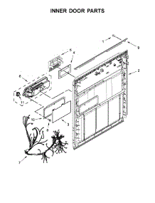 Inner Door Parts parts for Kenmore Dishwasher 665.17482N710 (66517482N710, 665 17482N710) from AppliancePartsPros.com