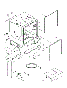 Tub And Frame Parts parts for Kenmore Dishwasher 665.17489300 (66517489300, 665 17489300) from AppliancePartsPros.com
