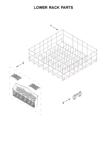 Lower Rack Parts parts for Kenmore Dishwasher 665.17489N710 (66517489N710, 665 17489N710) from AppliancePartsPros.com