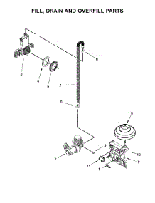 Fill, Drain And Overfill Parts parts for Kenmore Dishwasher 665.17489N710 (66517489N710, 665 17489N710) from AppliancePartsPros.com