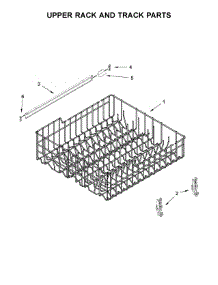 Upper Rack And Track Parts parts for Kenmore Dishwasher 665.17489N710 (66517489N710, 665 17489N710) from AppliancePartsPros.com