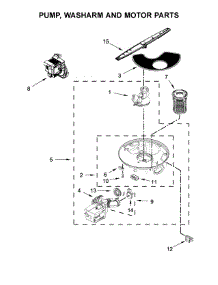 Pump, Washarm And Motor Parts parts for Kenmore Dishwasher 665.17489N710 (66517489N710, 665 17489N710) from AppliancePartsPros.com