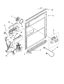 Door And Latch Parts parts for Kenmore Dishwasher 665.16979201 (66516979201, 665 16979201) from AppliancePartsPros.com