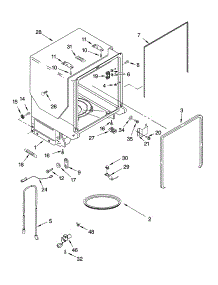 Tub And Frame Parts parts for Kenmore Dishwasher 665.16979202 (66516979202, 665 16979202) from AppliancePartsPros.com