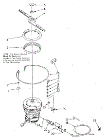 Heater, Pump And Lower Sprayarm parts for Kenmore Dishwasher 665.1698180 (6651698180, 665 1698180) from AppliancePartsPros.com