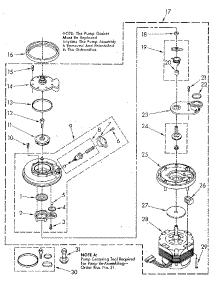Pump And Motor parts for Kenmore Dishwasher 665.1698180 (6651698180, 665 1698180) from AppliancePartsPros.com