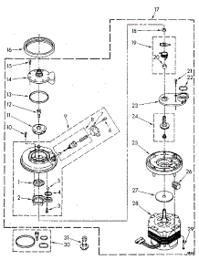 Pump And Motor parts for Kenmore Dishwasher 665.1698580 (6651698580, 665 1698580) from AppliancePartsPros.com