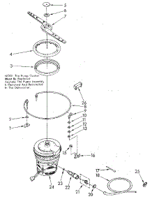 Heater, Pump And Lower Sprayarm parts for Kenmore Dishwasher 665.1698581 (6651698581, 665 1698581) from AppliancePartsPros.com