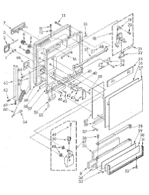 Door And Toe Panel parts for Kenmore Dishwasher 665.1698581 (6651698581, 665 1698581) from AppliancePartsPros.com