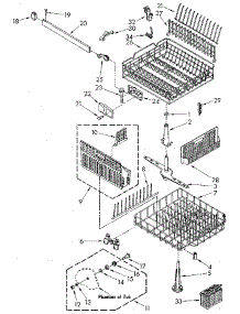 Dishrack parts for Kenmore Dishwasher 665.1698581 (6651698581, 665 1698581) from AppliancePartsPros.com
