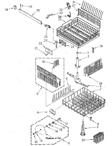 Dishrack parts for Kenmore Dishwasher 665.1698582 (6651698582, 665 1698582) from AppliancePartsPros.com