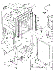 Tub parts for Kenmore Dishwasher 665.1698582 (6651698582, 665 1698582) from AppliancePartsPros.com