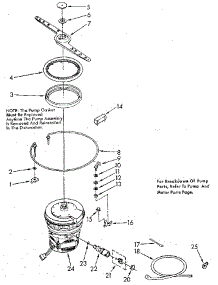 Heater, Pump And Lower Sprayarm parts for Kenmore Dishwasher 665.1698583 (6651698583, 665 1698583) from AppliancePartsPros.com