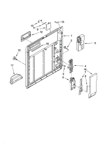 Inner Door Parts parts for Kenmore Dishwasher 665.16999400 (66516999400, 665 16999400) from AppliancePartsPros.com