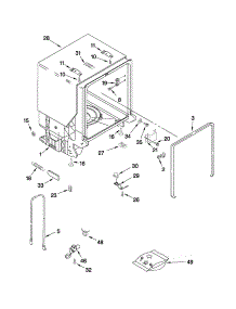 Tub And Frame Parts parts for Kenmore Dishwasher 665.17013402 (66517013402, 665 17013402) from AppliancePartsPros.com