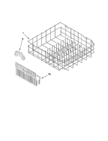 Lower Rack Parts, Optional Parts (Not Included) parts for Kenmore Dishwasher 665.17013403 (66517013403, 665 17013403) from AppliancePartsPros.com
