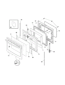 Door parts for Kenmore Range 790.92903010 (79092903010, 790 92903010) from AppliancePartsPros.com