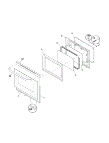 Door parts for Kenmore Range 790.93003310 (79093003310, 790 93003310) from AppliancePartsPros.com