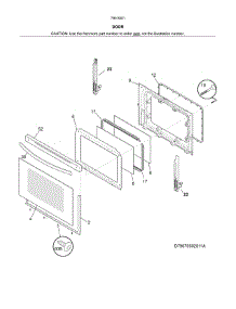 Door parts for Kenmore Range 790.93012313 (79093012313, 790 93012313) from AppliancePartsPros.com
