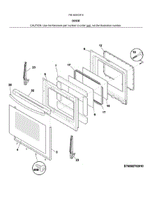 Door parts for Kenmore Range 790.94202316 (79094202316, 790 94202316) from AppliancePartsPros.com