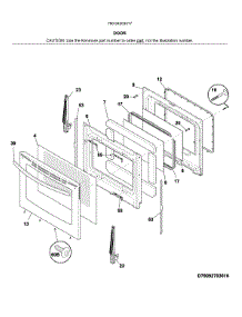 Door parts for Kenmore Range 790.94203317 (79094203317, 790 94203317) from AppliancePartsPros.com