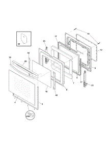 Door parts for Kenmore Range 790.94242310 (79094242310, 790 94242310) from AppliancePartsPros.com