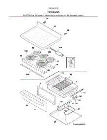 Top / Drawer parts for Kenmore Range 790.94242312 (79094242312, 790 94242312) from AppliancePartsPros.com