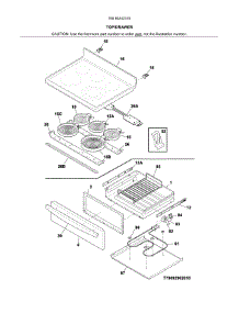Top / Drawer parts for Kenmore Range 790.94242315 (79094242315, 790 94242315) from AppliancePartsPros.com