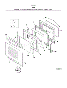 Door parts for Kenmore Range 790.94249314 (79094249314, 790 94249314) from AppliancePartsPros.com