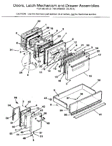 Door, Latch And Drawers parts for Kenmore Range 790.9468895 (7909468895, 790 9468895) from AppliancePartsPros.com