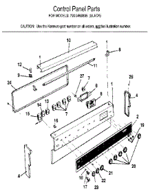 Control Panel parts for Kenmore Range 790.9468895 (7909468895, 790 9468895) from AppliancePartsPros.com