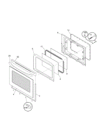 Door parts for Kenmore Range 790.95049701 (79095049701, 790 95049701) from AppliancePartsPros.com