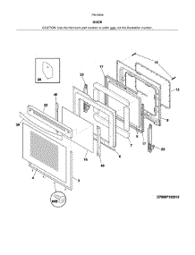 Door parts for Kenmore Range 790.95052312 (79095052312, 790 95052312) from AppliancePartsPros.com