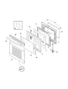 Door parts for Kenmore Range 790.95053310 (79095053310, 790 95053310) from AppliancePartsPros.com