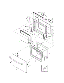 Door parts for Kenmore Range 790.36704505 (79036704505, 790 36704505) from AppliancePartsPros.com